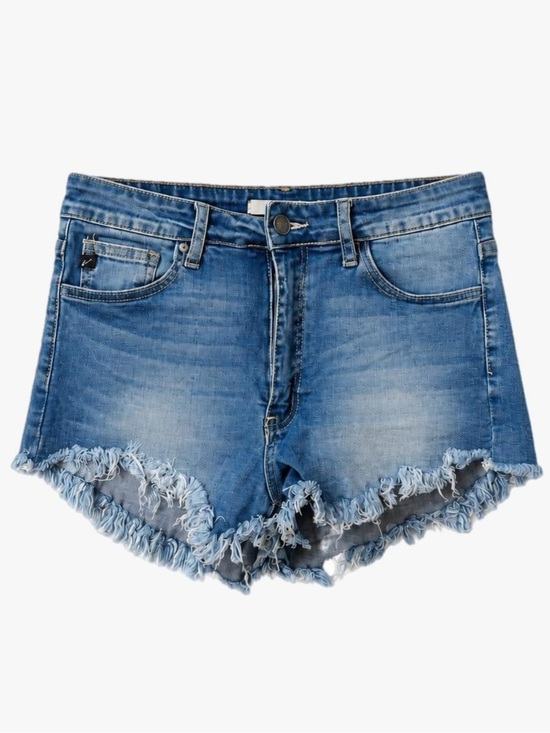 KanCan Pants - KanCan Distressed Frayed Hem Denim Shorts Women’s Size 28 Mid Rise Cutoff
